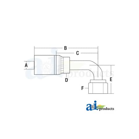 A & I Products HW-FJX90 Female JIC 37 - Swivel - 90 Degree Elbow 8 x4 x2 A-FJX90M-12-12-W